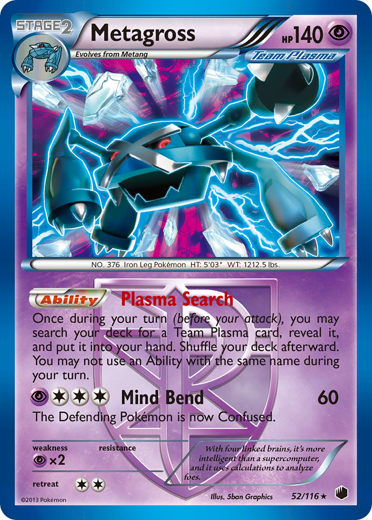 Metagross (52/116) [Black & White: Plasma Freeze] | Mega City Incorporated