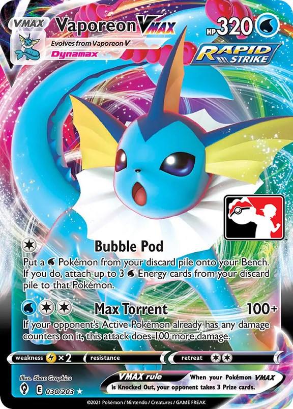 Vaporeon VMAX (030/203) [Prize Pack Series One] | Mega City Incorporated