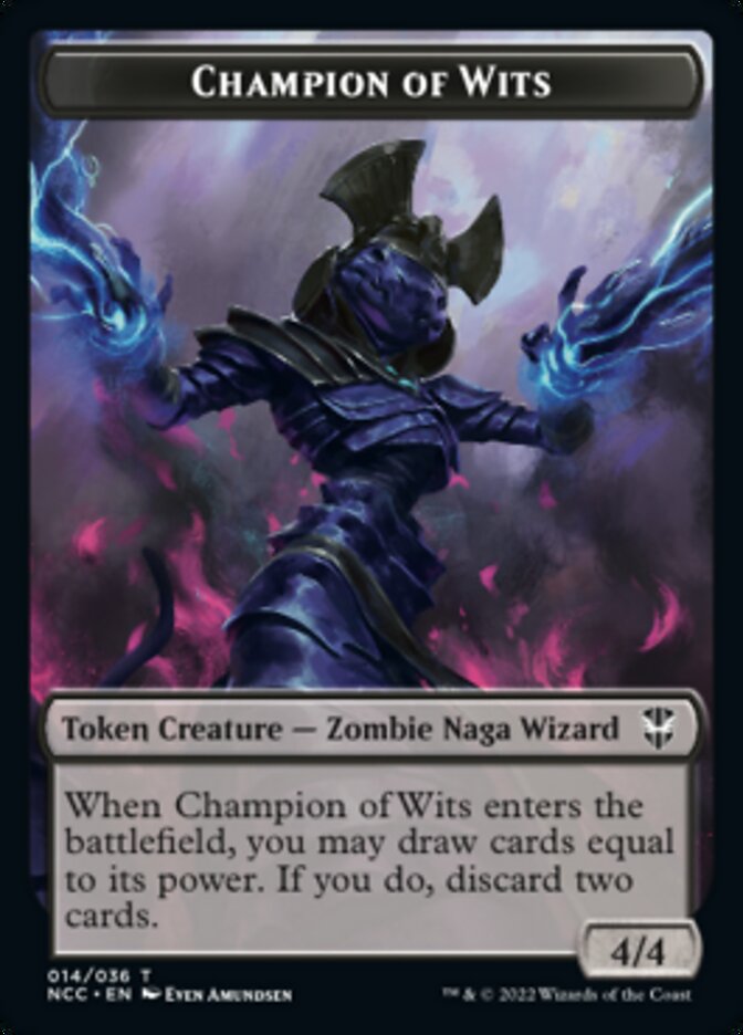 Tentacle // Champion of Wits Double-sided Token [Streets of New Capenna Commander Tokens] | Mega City Incorporated