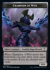 Tentacle // Champion of Wits Double-sided Token [Streets of New Capenna Commander Tokens] | Mega City Incorporated
