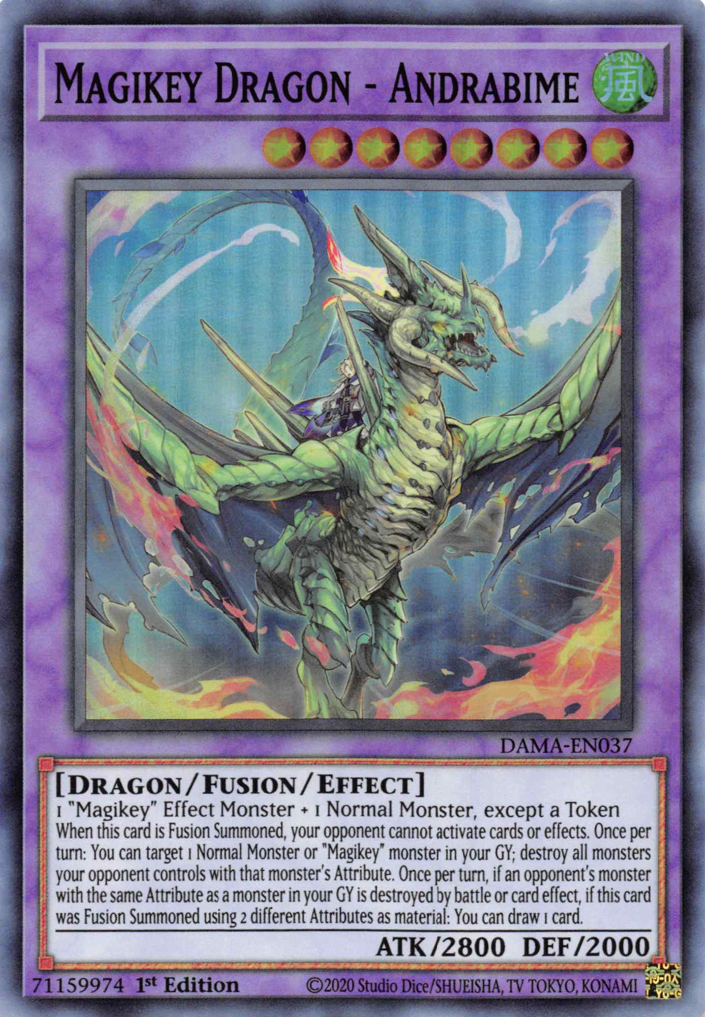 Magikey Dragon - Andrabime [DAMA-EN037] Super Rare | Mega City Incorporated