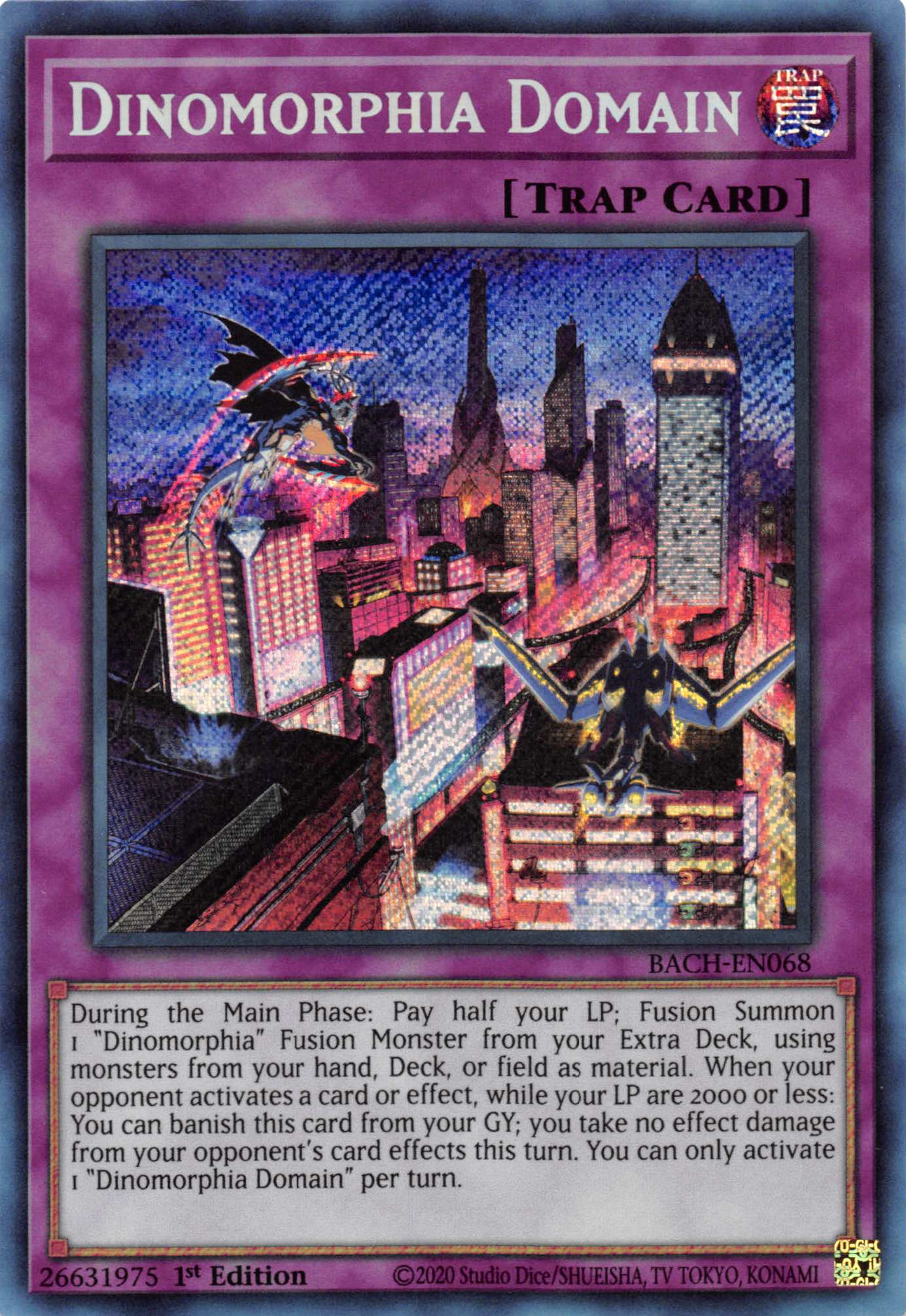 Dinomorphia Domain [BACH-EN068] Secret Rare | Mega City Incorporated