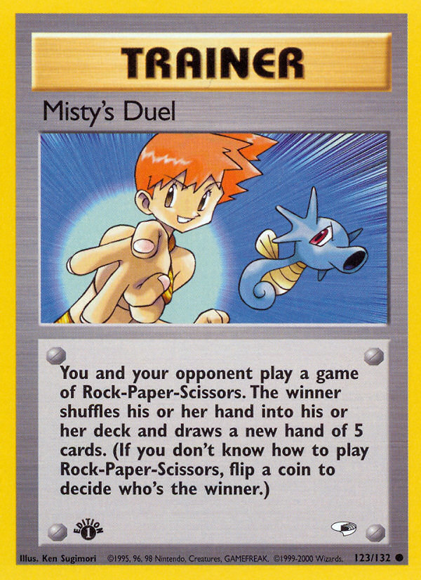 Misty's Duel (123/132) [Gym Heroes 1st Edition] | Mega City Incorporated