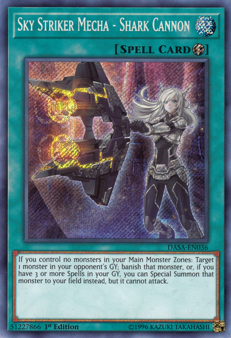 Sky Striker Mecha - Shark Cannon [DASA-EN036] Secret Rare | Mega City Incorporated