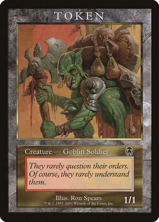 Goblin Soldier Token (Apocalypse) [Magic Player Rewards 2001] | Mega City Incorporated