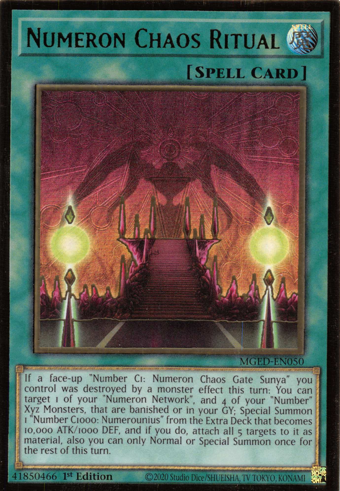 Numeron Chaos Ritual [MGED-EN050] Gold Rare | Mega City Incorporated