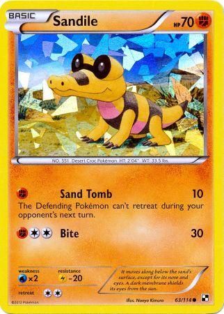 Sandile (63/114) (Cracked Ice Holo) [Black & White: Base Set] | Mega City Incorporated