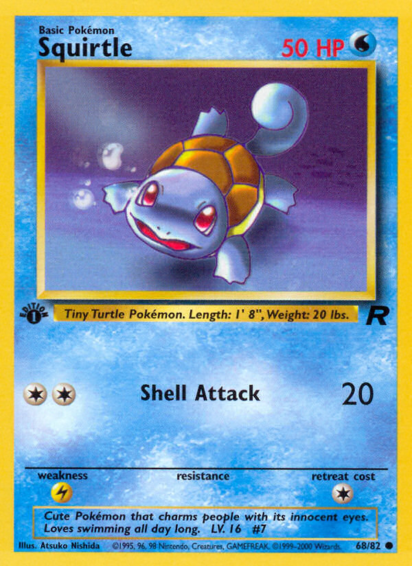 Squirtle (68/82) [Team Rocket 1st Edition] | Mega City Incorporated