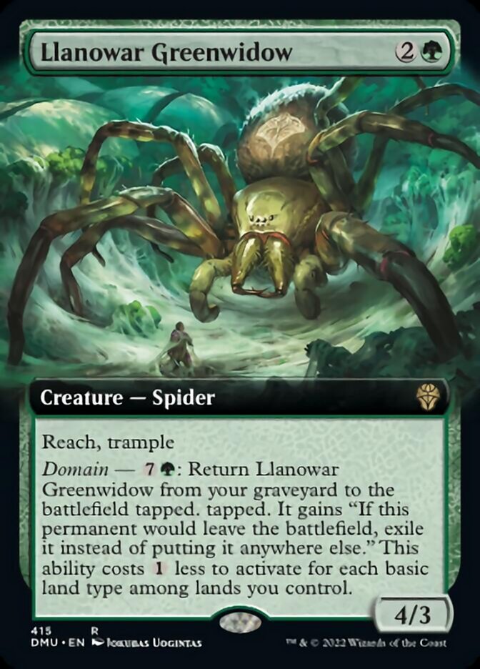 Llanowar Greenwidow (Extended Art) [Dominaria United] | Mega City Incorporated