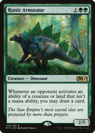 Runic Armasaur [Core Set 2019] | Mega City Incorporated