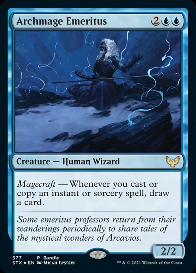 Archmage Emeritus (Bundle) [Strixhaven: School of Mages Promos] | Mega City Incorporated