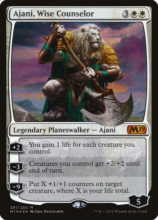 Ajani, Wise Counselor [Core Set 2019] | Mega City Incorporated