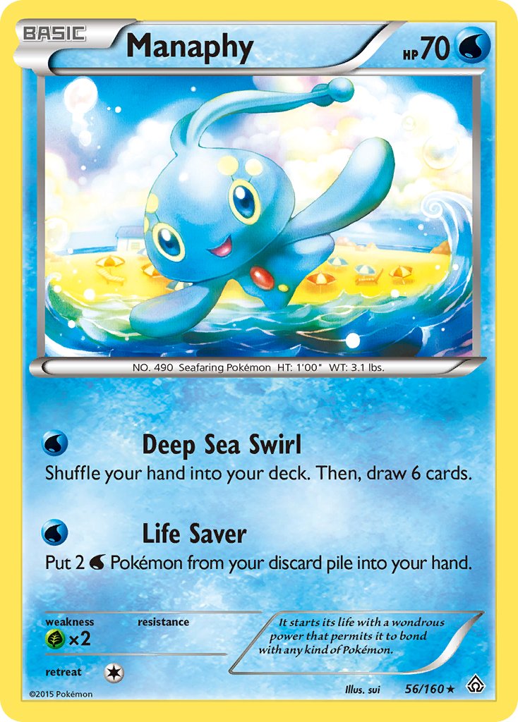 Manaphy (56/160) (Battle Arena Deck Exclusive) (Theme Deck Exclusive) [XY: Primal Clash] | Mega City Incorporated