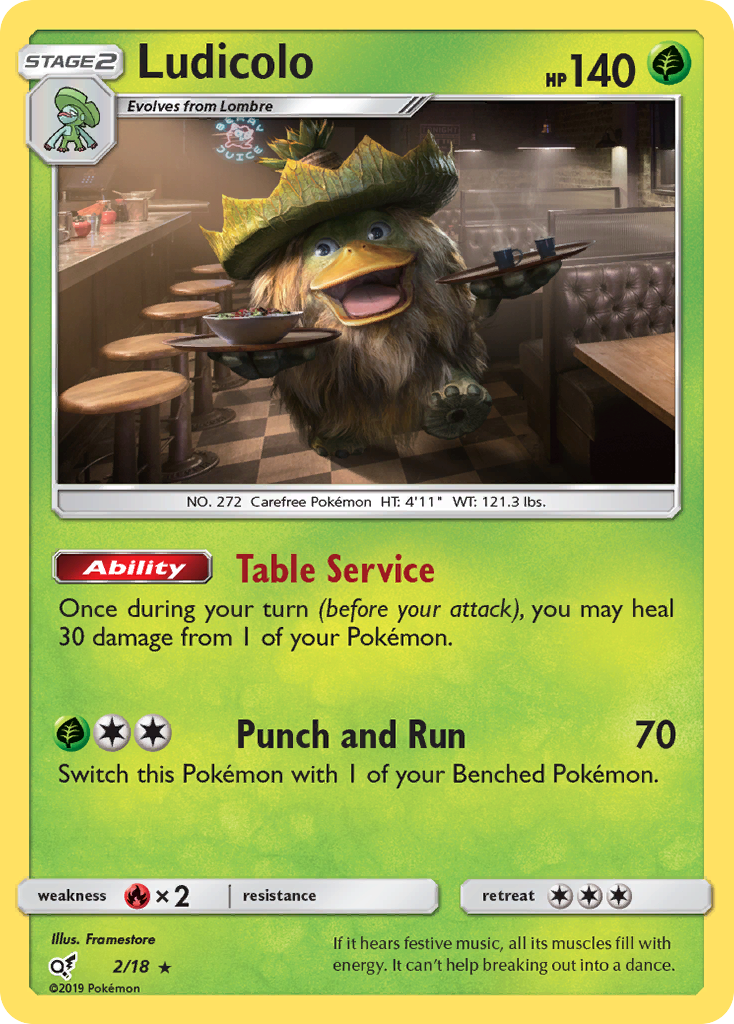 Ludicolo (2/18) [Sun & Moon: Detective Pikachu] | Mega City Incorporated