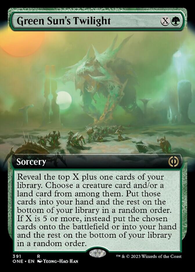 Green Sun's Twilight (Extended Art) [Phyrexia: All Will Be One] | Mega City Incorporated