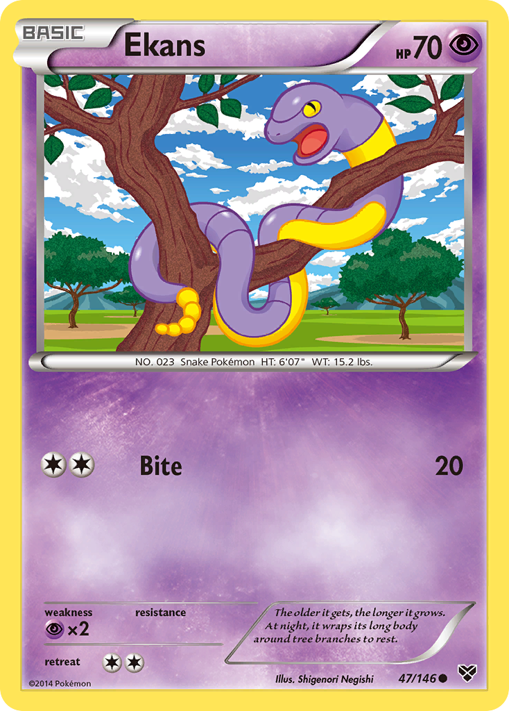 Ekans (47/146) [XY: Base Set] | Mega City Incorporated