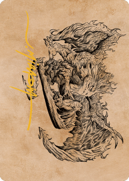 Miirym, Sentinel Wyrm Art Card (Gold-Stamped Signature) [Commander Legends: Battle for Baldur's Gate Art Series] | Mega City Incorporated