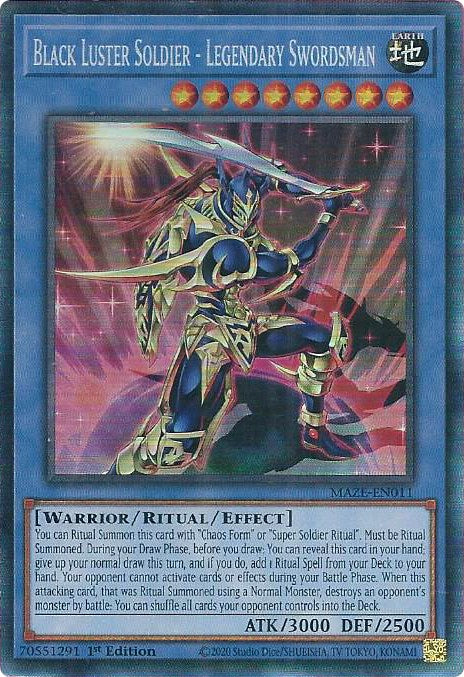 Black Luster Soldier - Legendary Swordsman [MAZE-EN011] Collector's Rare | Mega City Incorporated