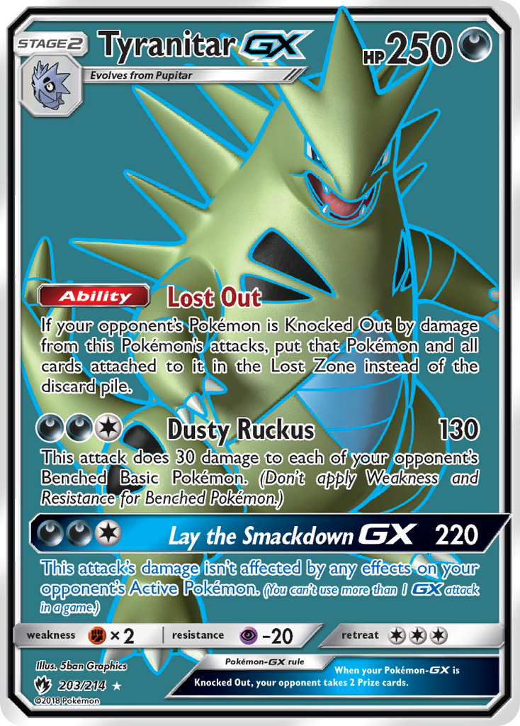 Tyranitar GX (203/214) [Sun & Moon: Lost Thunder] | Mega City Incorporated