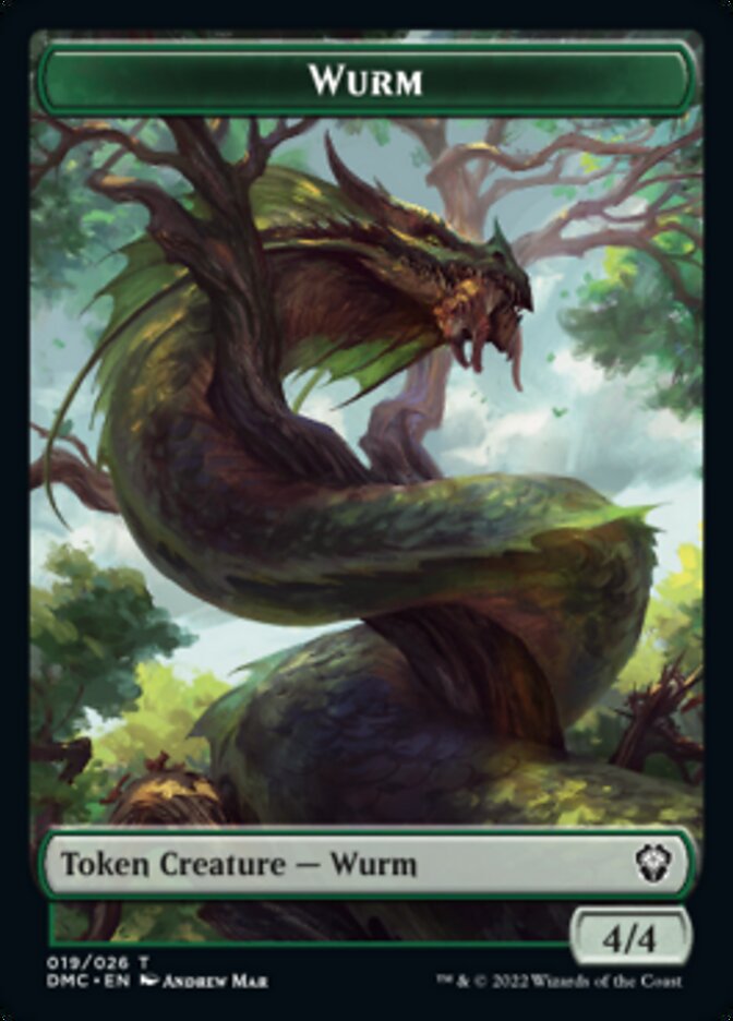 Soldier // Wurm Double-sided Token [Dominaria United Tokens] | Mega City Incorporated