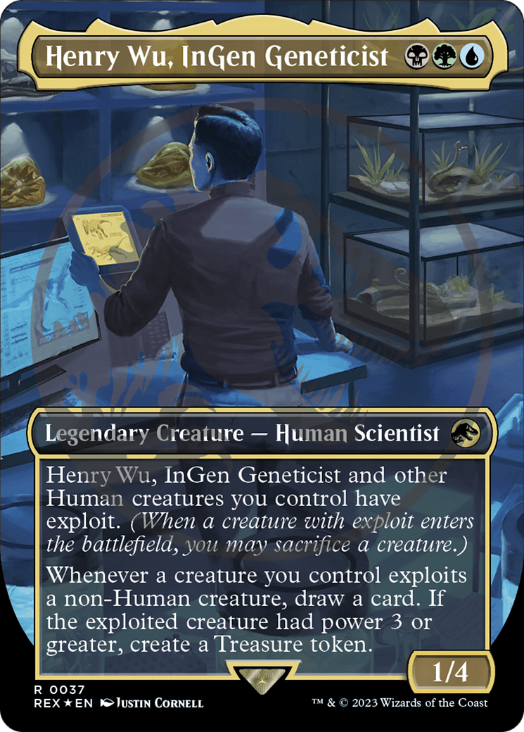 Henry Wu, InGen Geneticist Emblem (Borderless) [Jurassic World Collection Tokens] | Mega City Incorporated