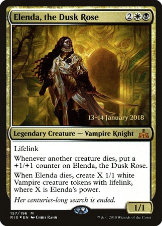 Elenda, the Dusk Rose [Rivals of Ixalan Promos] | Mega City Incorporated