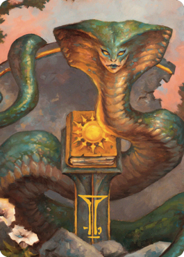 Guardian Naga Art Card (Gold-Stamped Signature) [Commander Legends: Battle for Baldur's Gate Art Series] | Mega City Incorporated