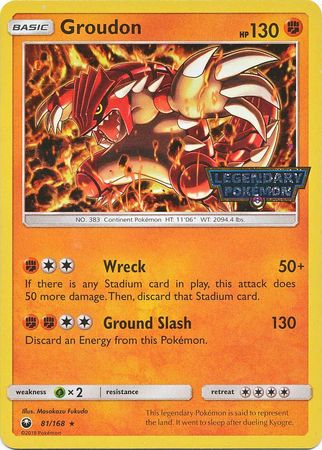 Groudon (81/168) (Cosmos Holo Gamestop Promo) [Sun & Moon: Celestial Storm] | Mega City Incorporated