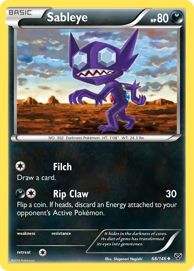 Sableye (68/146) [XY: Base Set] | Mega City Incorporated