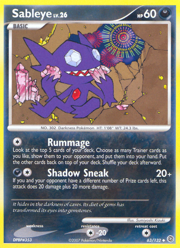 Sableye (63/132) [Diamond & Pearl: Secret Wonders] | Mega City Incorporated