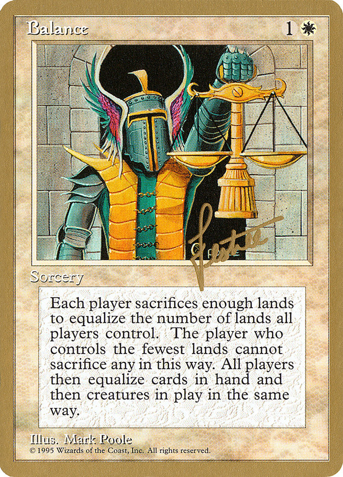 Balance (Bertrand Lestree) [Pro Tour Collector Set] | Mega City Incorporated