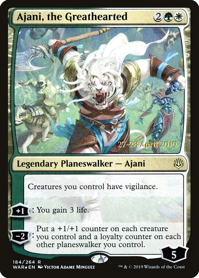 Ajani, the Greathearted  [War of the Spark Prerelease Promos] | Mega City Incorporated