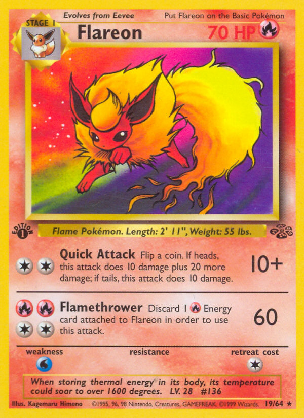 Flareon (19/64) [Jungle 1st Edition] | Mega City Incorporated