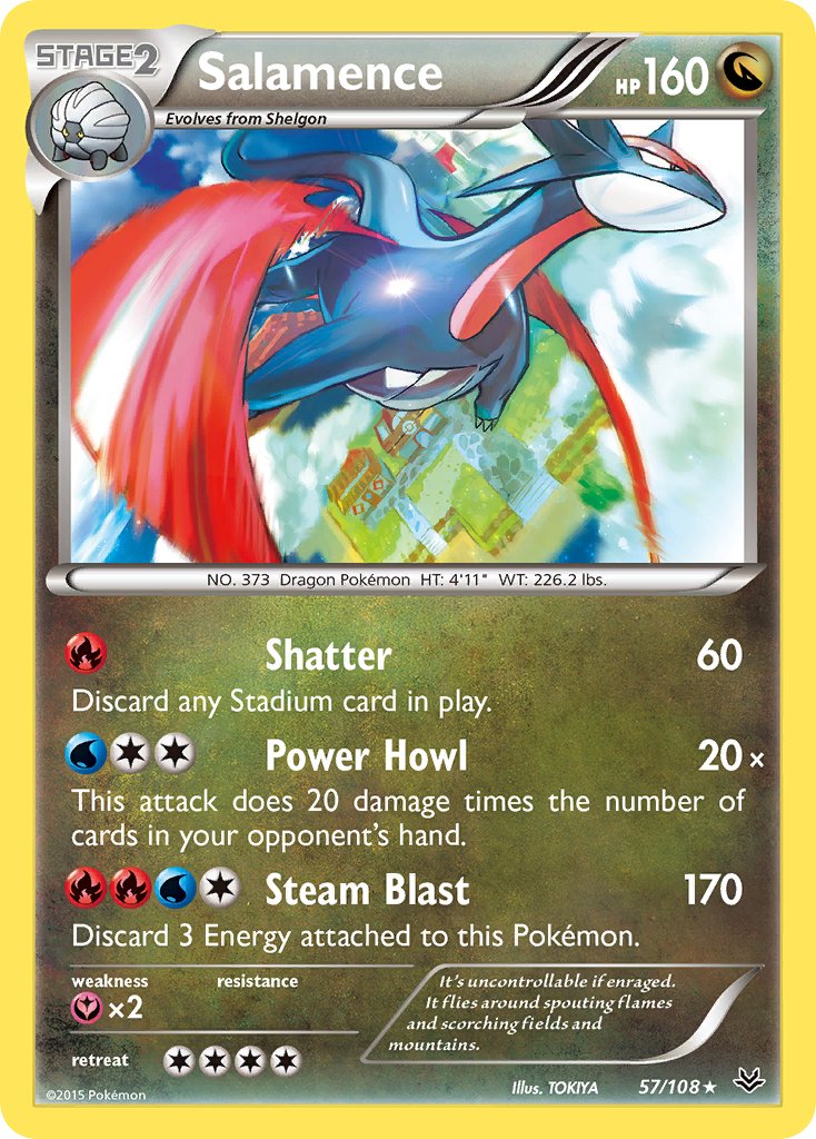 Salamence (57/108) (Theme Deck Exclusive) [XY: Roaring Skies] | Mega City Incorporated