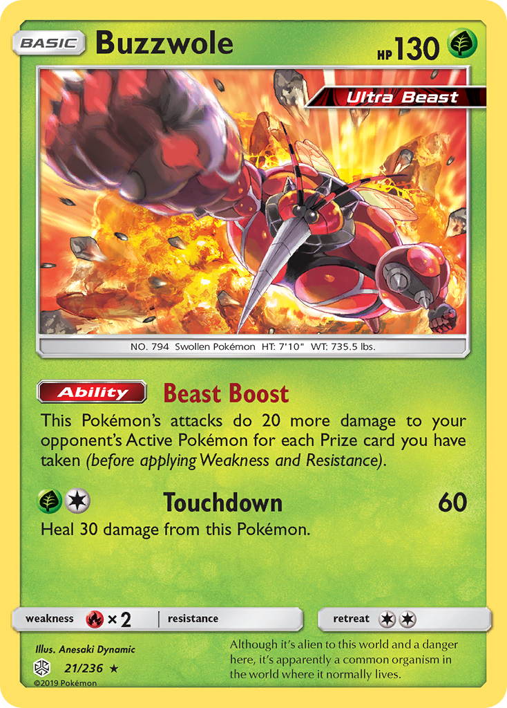 Buzzwole (21/236) [Sun & Moon: Cosmic Eclipse] | Mega City Incorporated