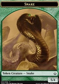 Snake // Warrior Double-sided Token [Hour of Devastation Tokens] | Mega City Incorporated