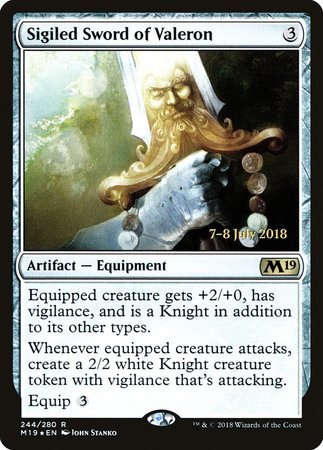 Sigiled Sword of Valeron [Core Set 2019 Promos] | Mega City Incorporated