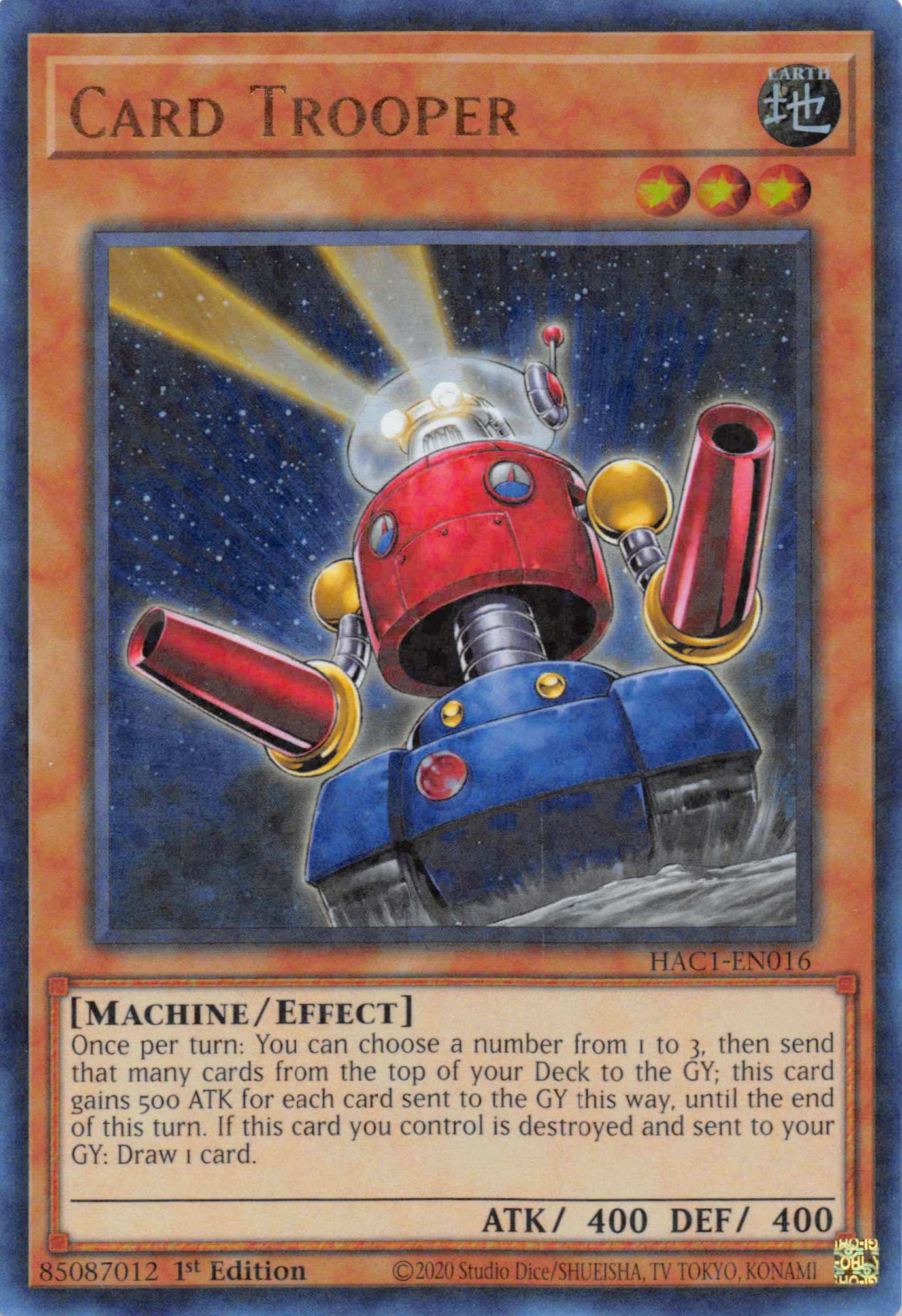 Card Trooper (Duel Terminal) [HAC1-EN016] Parallel Rare | Mega City Incorporated