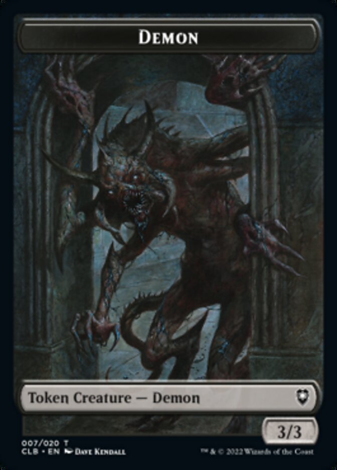 Treasure // Demon Double-sided Token [Commander Legends: Battle for Baldur's Gate Tokens] | Mega City Incorporated