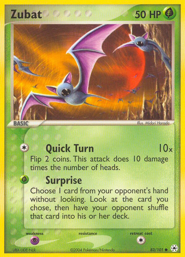 Zubat (83/101) [EX: Hidden Legends] | Mega City Incorporated