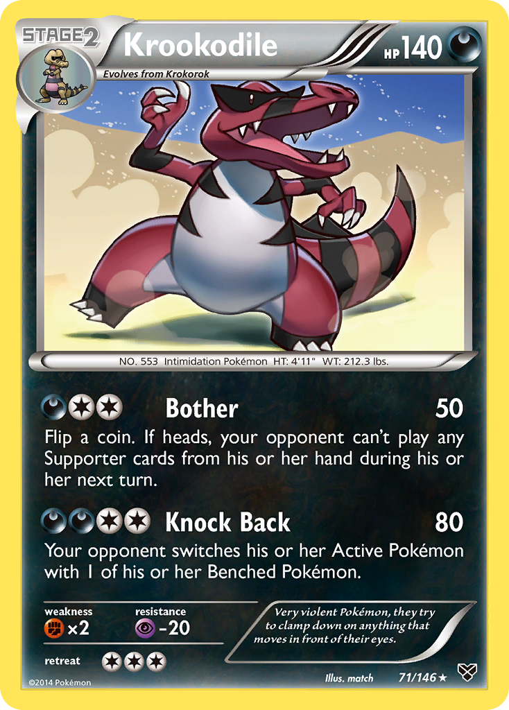 Krookodile (71/146) [XY: Base Set] | Mega City Incorporated