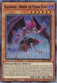 Blackwing - Simoon the Poison Wind (Blue) [LDS2-EN040] Ultra Rare | Mega City Incorporated