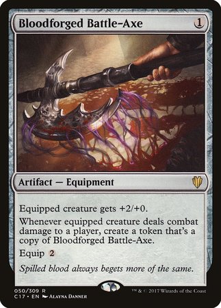 Bloodforged Battle-Axe [Commander 2017] | Mega City Incorporated