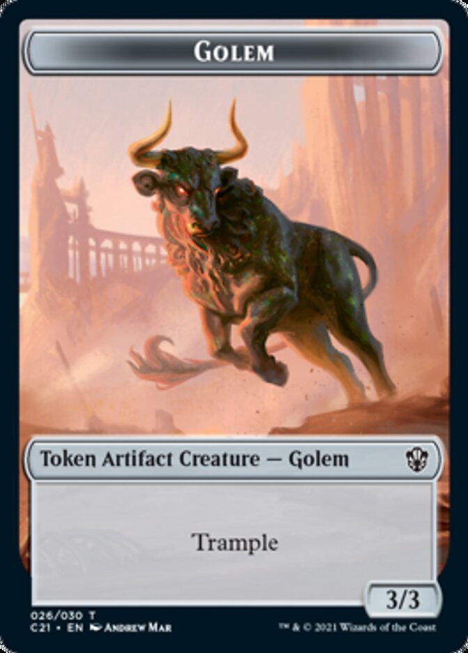 Golem (026) // Thopter Token [Commander 2021 Tokens] | Mega City Incorporated