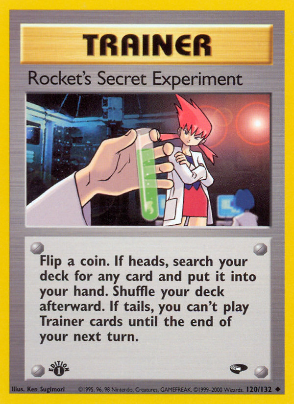 Rocket's Secret Experiment (120/132) [Gym Challenge 1st Edition] | Mega City Incorporated