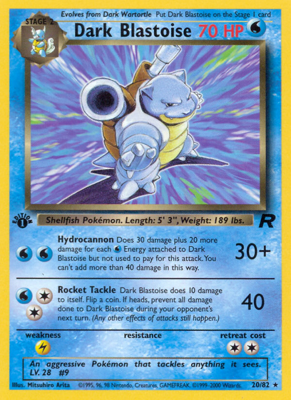 Dark Blastoise (20/82) [Team Rocket 1st Edition] | Mega City Incorporated