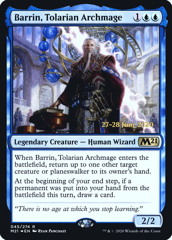 Barrin, Tolarian Archmage  [Core Set 2021 Prerelease Promos] | Mega City Incorporated