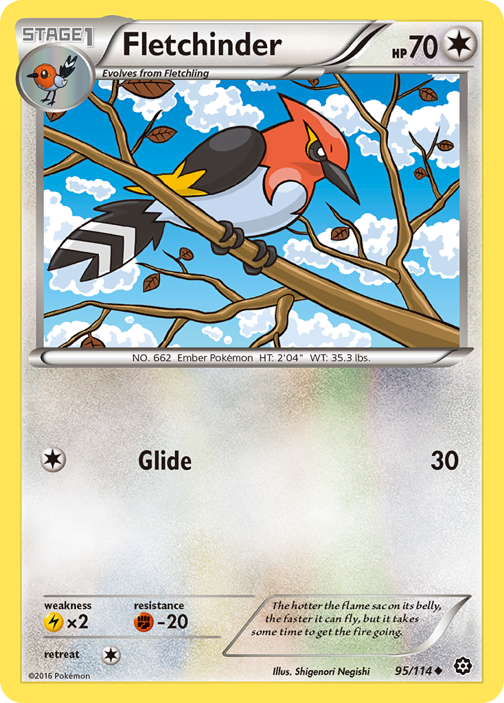 Fletchinder (95/114) [XY: Steam Siege] | Mega City Incorporated