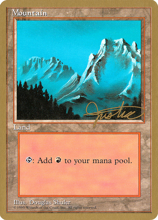 Mountain (mj374) (Mark Justice) [Pro Tour Collector Set] | Mega City Incorporated