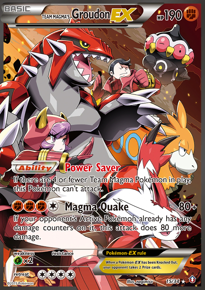 Team Magma's Groudon ex (15/34) [XY: Double Crisis] | Mega City Incorporated